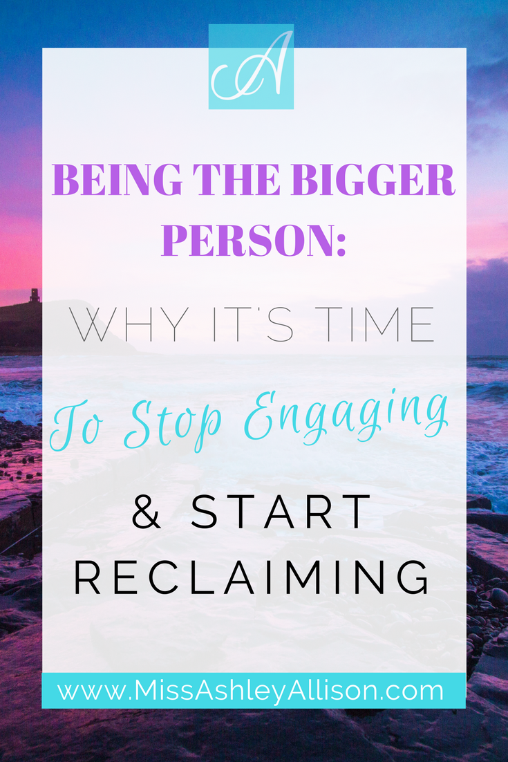 How to be the bigger person