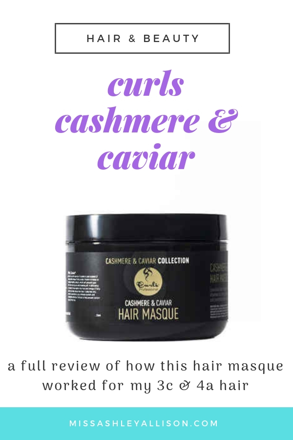 Curls and Cashmere Hair Masque Review